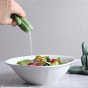 Adorable salière et poivrière en forme de <span class=keywords><strong>cactus</strong></span> vert avec plateau ustensiles de cuisine pour la maison et la décoration de table de cuisine - Product Image 6