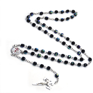 <span class=keywords><strong>Rosario</strong></span> Santiago Fatto a Mano con Perle di Cristallo, <span class=keywords><strong>Collana</strong></span> con Croce e Maria per Chiesa, Cattolicesimo, Regalo Cristiano, Vendita all'Ingrosso - Product Image 6