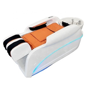 Kisen Lit de lavage de cheveux électrique de luxe moderne avec hydrothérapie et massage, intégrant un bac de lavage - Product Image 1