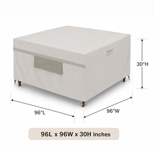 HOMFUL Coperture Impermeabili per <span class=keywords><strong>Tavoli</strong></span> e Sedie <span class=keywords><strong>da</strong></span> Patio, Rivestimento in PVC 600D Resistente per <span class=keywords><strong>Tavoli</strong></span> e Sedie <span class=keywords><strong>da</strong></span> <span class=keywords><strong>Esterno</strong></span> - Product Image 6