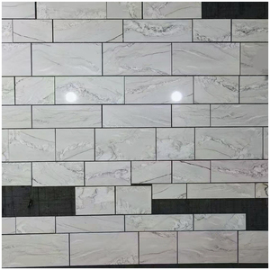 Carreaux <span class=keywords><strong>de</strong></span> quartzite blanc Mont Blanc exotique brésilien poli et taillé sur mesure pour salon, cuisine, hôtels, sols et murs <span class=keywords><strong>de</strong></span> bâtiments - Product Image 5