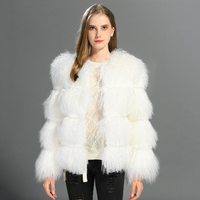 Veste décontractée en fourrure de mouton de Mongolie naturelle, épaisse et chaude pour l'hiver, couleur personnalisée, vente en gros, doublure en laine douce et moelleuse pour femmes