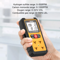 Détecteur de gaz SNDWAY SW-7500A 4 en 1 : Analyseur de gaz combustibles et détecteur de fuites (oxygène O2, monoxyde de carbone CO, H2S, gaz explosifs)