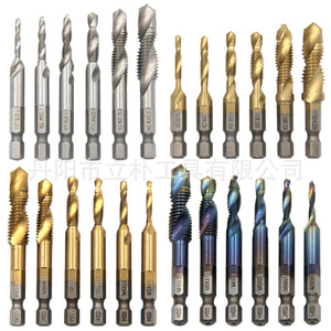 High Speed Steel Tap Set Metric Chip Free Machine Taps 6mm Diameter Titanium Plated For Steel Drilling Machine Use - Product Image 1