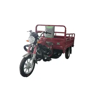 Gaoline kargo sepeda roda tiga dengan driver kabin dioperasikan bensin produsen kargo 3 roda kargo motor roda tiga