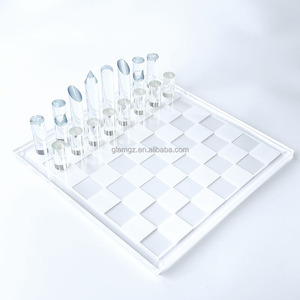 Handmade <strong>Chess</strong> Pieces Acrylic Glass <strong>Chess</strong> Pieces Lucite <strong>Chess</strong> <strong>Set</strong> <strong>Unique</strong> Chessboard Game <strong>Set</strong> - Product Image 4