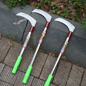 Super Manganese Steel <b>Sickle</b> Agricultural Harvesting <b>Tool</b> Over 60 Cm Plastic Handle Bright Uncoated Industrial Grade - Product Image 3