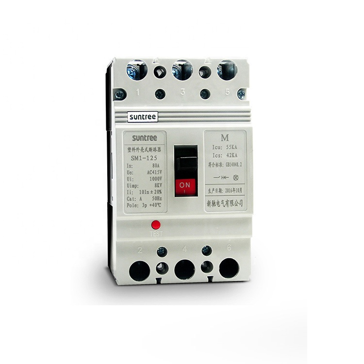 100A AC DC Автоматический выключатель MCCB Вэньчжоу Suntree