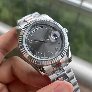 Reloj Mecánico Automático de Lujo para Hombre con Números Arábigos, Doble Calendario, Correa de Acero Inoxidable, Personalización de Logotipo - Product Image 4