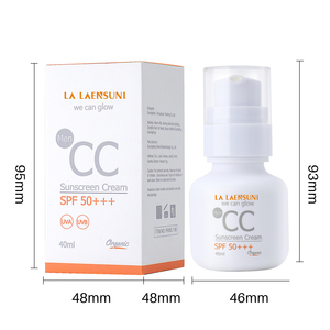 Lalaensuni Kem CC nam 50spf +++ Kem chống nắng chống thấm nước màu vàng nhạt kiểm soát dầu kem che khuyết điểm làm trắng da mặt - Product Image 6
