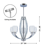 Lustre suspendu de luxe en verre moderne pour salon, décoration intérieure ETL