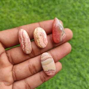 Lot de cabochons en rhodochrosite naturelle, 82 carats, 4 pièces, cristal rouge, pierre précieuse, exportateur OEM, fabricant Inde - Product Image 5