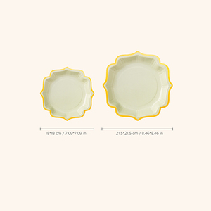 Padi Solid Color Paper <b>Plates</b> <b>Disposable</b> Party Supplies Modern Design 7 Inch Round for Birthday Events - Product Image 4