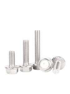 Vis à tête fraisée hexagonale extérieure en acier inoxydable 304, avec rondelles dentelées antidérapantes M3-M12 - Product Image 1