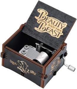 Caja <span class=keywords><strong>Musical</strong></span> de Madera con Diseño Personalizado de <span class=keywords><strong>La</strong></span> <span class=keywords><strong>Bella</strong></span> <span class=keywords><strong>y</strong></span> <span class=keywords><strong>la</strong></span> <span class=keywords><strong>Bestia</strong></span>, Caja <span class=keywords><strong>Musical</strong></span> Clásica Tallada a Mano con Manivela, Regalo de Cumpleaños para Niños - Product Image 6