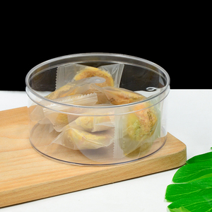 Khả năng vận chuyển cứng nhựa lưu trữ container cho thực phẩm bánh cookie kẹo đồ ăn nhẹ minh bạch cao hộp tròn với nắp - Product Image 5