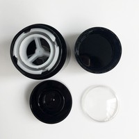 75g 50g 30g Récipient de déodorant rond en plastique noir mat pour barres de baume de sport Bâton de lotion