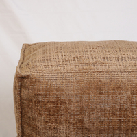 Fauteuil pouf multi-angles marron avec dossier inclinable et base robuste – Siège confortable pour coin jeux, salle de jeux, bureau