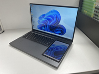 Laptop Layar Ganda IPS 15.6 inci + 7 inci Baru, Intel Celeron N100 Quad Core, DDR4 16GB, SSD 128GB-2TB, Tipe-C, Nirkabel, Bahasa Inggris
