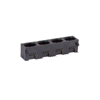 Connecteur Ethernet RJ45 femelle à languette modulaire CAT5E non blindé, 1*4 ports réseau RJ45