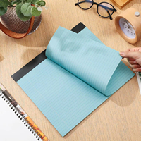 Grand cahier coloré avec bloc-notes Carnet macaron à lignes horizontales double face Carnet antiadhésif