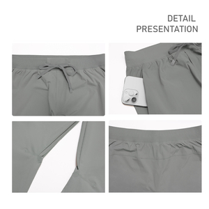 Pantalons de sport pour homme en toile personnalisée, de haute qualité, à séchage rapide, respirants, taille élastique, jambe droite, jogging, fitness, salle de sport, entraînement - Product Image 6