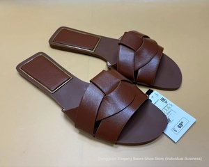 French High-End Women's Flat <b>Sandals</b> New Cross Strap Design Comfortable and Breathable for Summer Outdoor Wear - Product Image 6