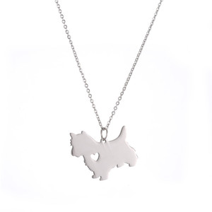 Pendentif personnalisé au design simple en acier inoxydable Bijoux en forme de chien Collier <span class=keywords><strong>Pitbull</strong></span> <span class=keywords><strong>Prix</strong></span> de gros - Product Image 3