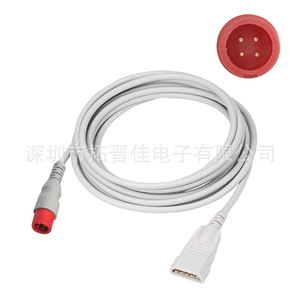 Câble adaptateur de capteur de pression Biolight à 4 broches pour connexion à l'échographe Abbott Edwards, en PVC, type enfichable - Product Image 5