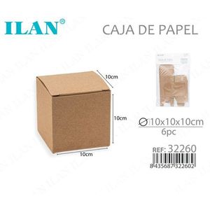 Scatola in Carta Kraft Ilan 10x10x10 Cm Pieghevole per Confezioni Regalo e Conservazione - Product Image 3