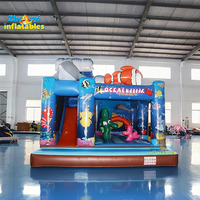 Château gonflable commercial de gros pour parc aquatique, toboggan gonflable, combo toboggan gonflable