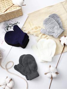 Enfant automne et hiver 1-4 ans couleur unie enfants tricotent des <span class=keywords><strong>gants</strong></span> magiques chauds pour les nourrissons et les tout-petits - Product Image 5