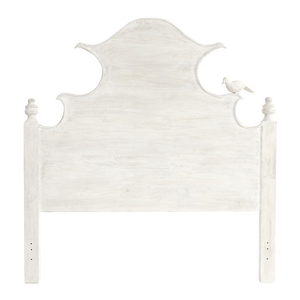 <span class=keywords><strong>Letto</strong></span> Matrimoniale in Legno Massello Bianco Invecchiato Stile Vintage Francese con Testiera Decorata a Testa di Uccello, <span class=keywords><strong>Letto</strong></span> per Camera da <span class=keywords><strong>Letto</strong></span> Principale in Stile Rustico - Product Image 6