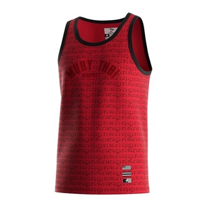 T-shirts et gilets d'entraînement de gym personnalisables avec logo, à la mode, par sublimation, pour Muay Thai et boxe, coupe oversize, vierges - Product Image 1