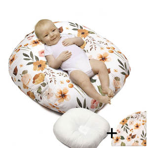 SeaMind 100%, de algodón orgánico almohada de lactancia, <span class=keywords><strong>nido</strong></span> personalizable para bebé, cojín inclinado antirregurgitación desmontable, cuna hecha - Product Image 1