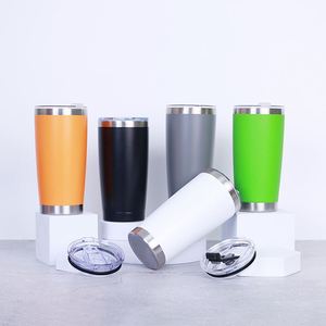 Thermal Insulated Mug 20oz Tumbler Wine Glasses Vacuum Insulated Stainless Steel <b>Coffee</b> Tumbler With Lid - Product Image 1