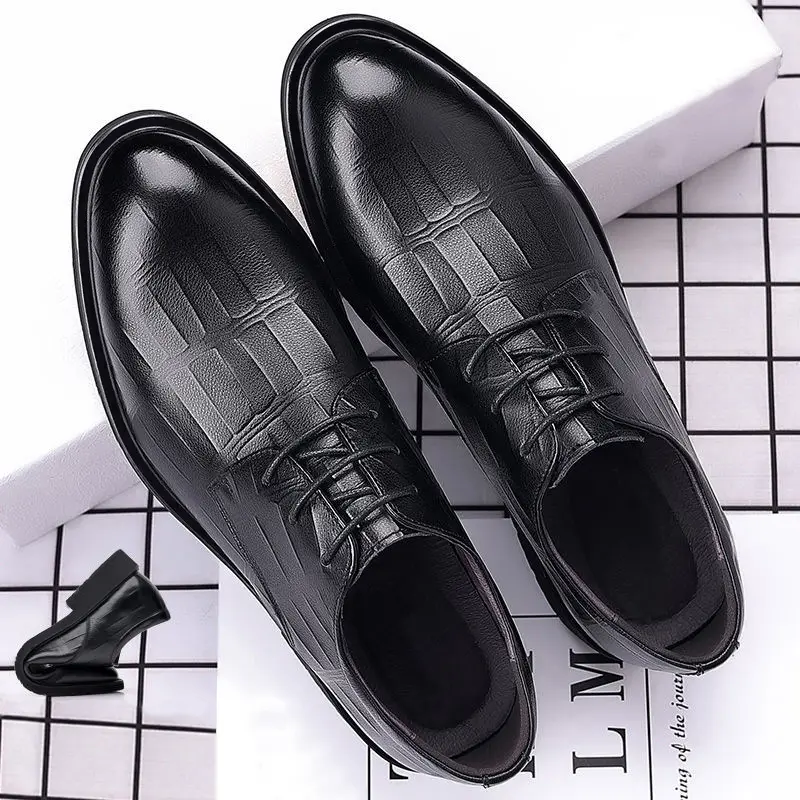 Alta Qualidade Pronto Para Enviar Oficial De Couro Andando Estilo Masculino Casual Dress Shoes