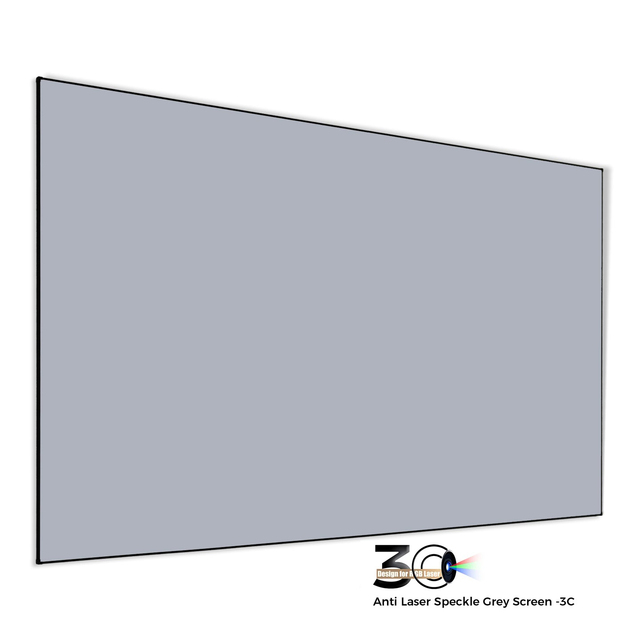 HEYU 2026 New 3C Anti-Speckle Projection Screens 100 120" Inch 16:9 Fixed Frame Projector Screen for Tri-color Laser Projector