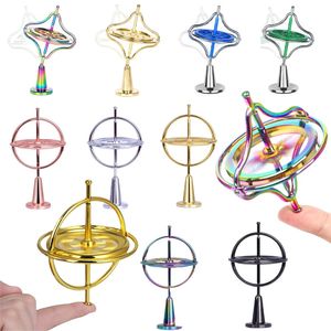 New Dazzling Colorful Gyro Metal Decompression Stress Release <b>Toy</b> Kids Educational <b>Toys</b> Finger <b>Gyroscope</b> - Product Image 1
