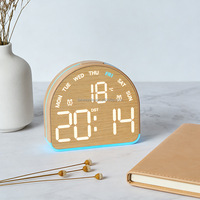Multifunktions-LED-Digital-Wecker mit Einstellbarer Helligkeit, Umgebungslicht, Temperatur-, Wochen- und Datumsanzeige, Wohndekoration