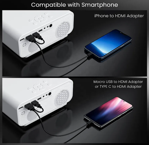 Điện thoại thông minh Miracast bản địa 1080P 300Ansi wifi không dây di động ngoài trời ngắn ném rạp hát tại nhà máy chiếu - Product Image 5