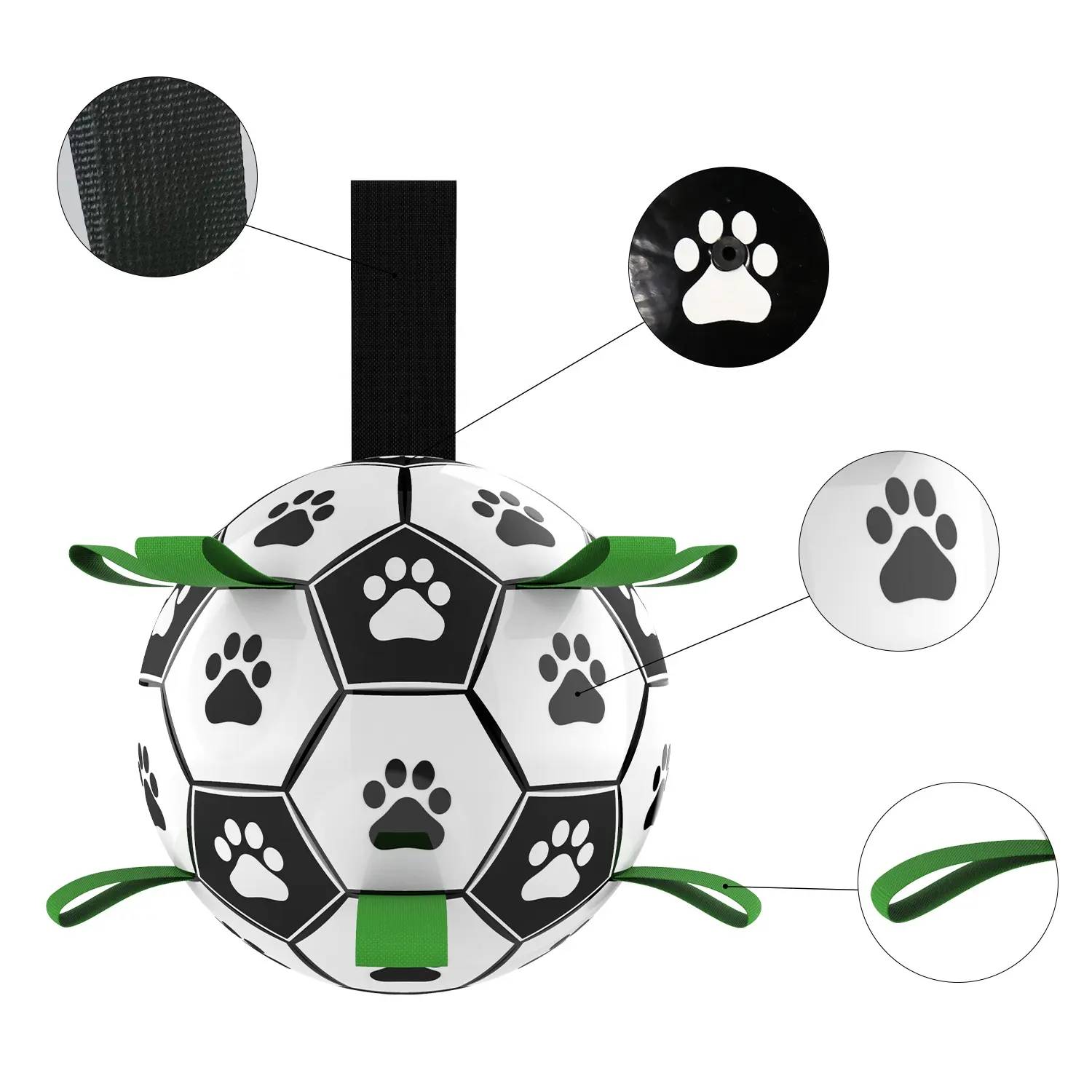 Unique Design Luxury Lovely Paw Outdoor training Interactive Pet Bite Chew Ball Toys Dog Soccer Ball