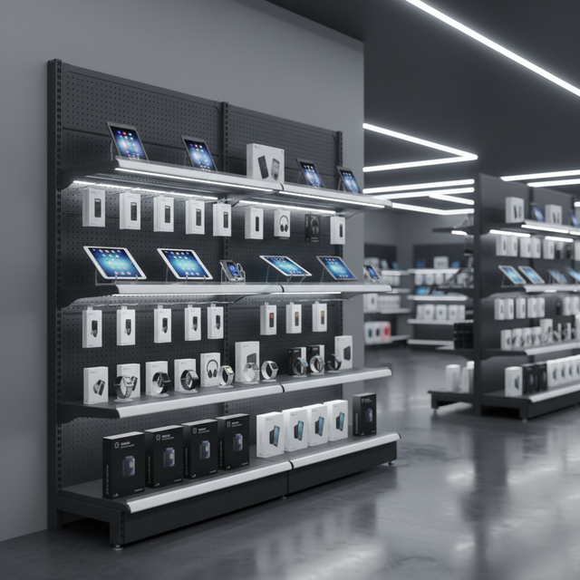Customized Supermarket Shelves Commercial Retail Display Shelves Free Design Drawings Wholesale Commercial Shelving