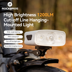 Luz Delantera <span class=keywords><strong>para</strong></span> Bicicleta ROCKBROS - Luz Delantera de Alta Potencia de 1000LM con Haz de Luz Cortado <span class=keywords><strong>para</strong></span> Bicicletas de Carretera/<span class=keywords><strong>MTB</strong></span>/Plegables, Recargable por USB-C - Product Image 2