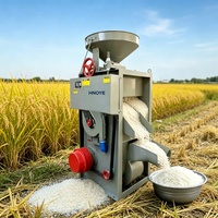 Machine à décortiquer le riz compacte et portable, à moteur diesel, pour utilisation en ferme rurale