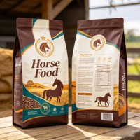 Sac d'emballage pour aliments pour animaux, imprimé sur mesure, à fond plat, laminé MOPP, 20 kg, 25 kg, résistant à la poussière et à l'humidité