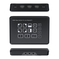 SOFLY Commutateur vidéo HDMI 2 entrées 1 sortie, capture vidéo/audio OBS, commutateur vidéo HDMI pour diffusion en direct