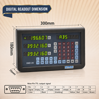 Afficheur numérique LED DITRON 2/3 axes avec résolution de 0,1 μm, entrée TTL/RS422 pour machines de fraisage/tournage