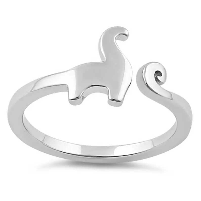 Anillo de dinosaurio de Plata de Ley 925 hecho a mano, anillo de plata sólida, joyería de diseño a la última moda del proveedor
