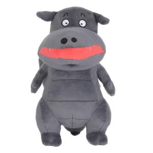 Peluche <span class=keywords><strong>Dinosauro</strong></span> Grigio con Grande Bocca Rossa, Drago Cartone Animato, Animale di Peluche Personalizzato, Bambola Morbida Personalizzata, <span class=keywords><strong>Dinosauro</strong></span> Grigio in Piedi - Product Image 1